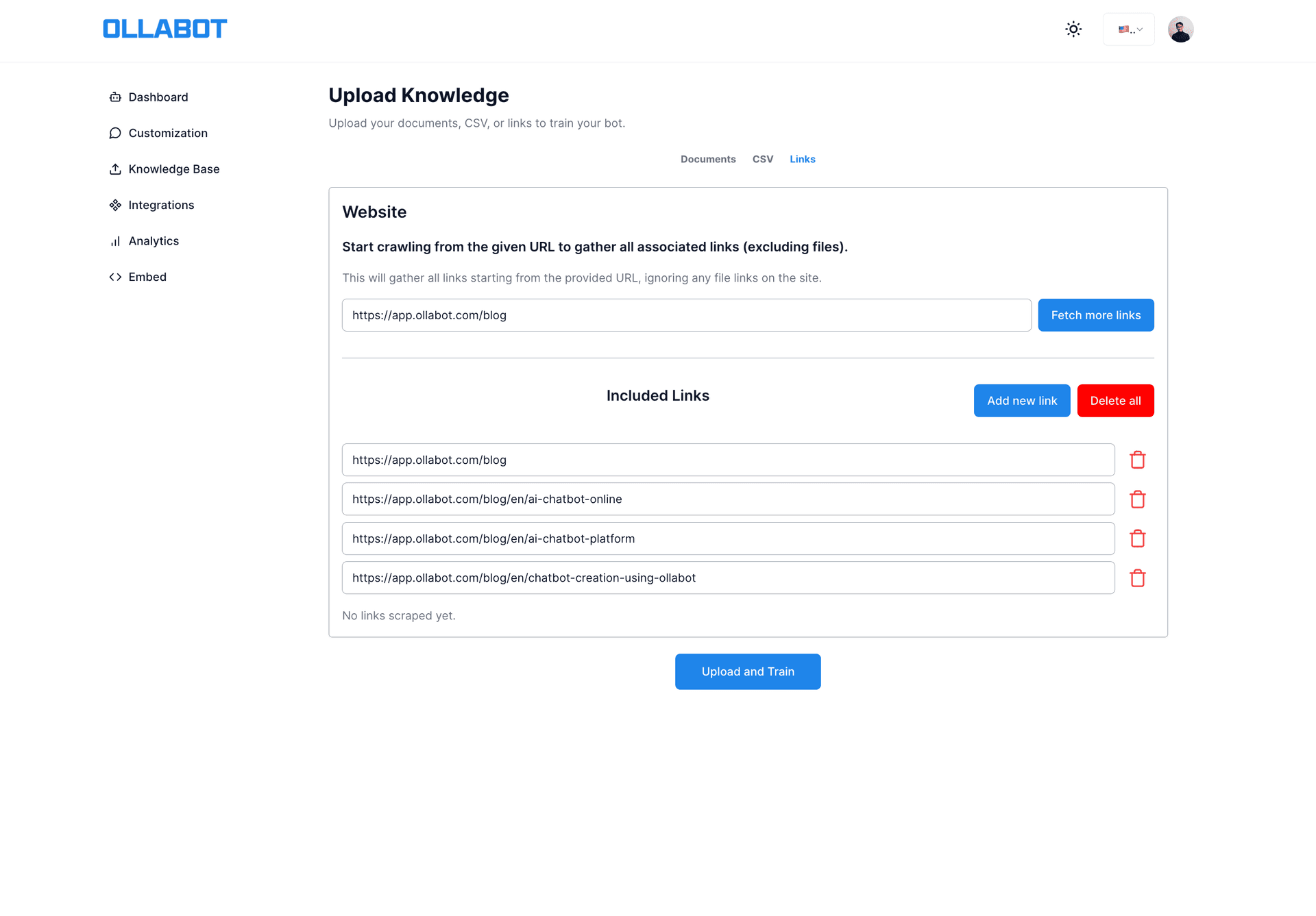 Manage Knowledge Base